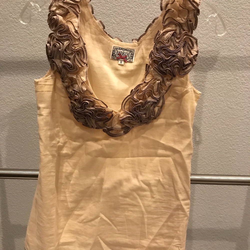 Anthropologie Beige Rose Tank Top